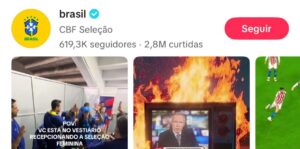 Após Instagram, CBF também adota @brasil no TikTok