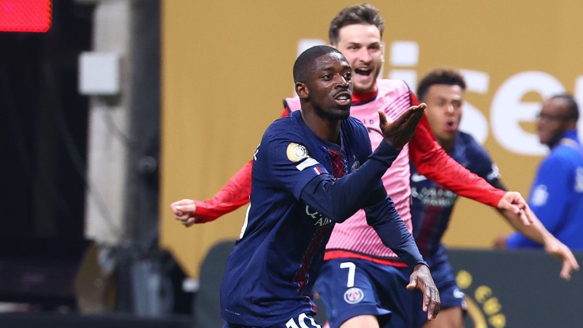 Dembélé festeja o segundo gol do PSG - Reprodução / Instagram @psg
