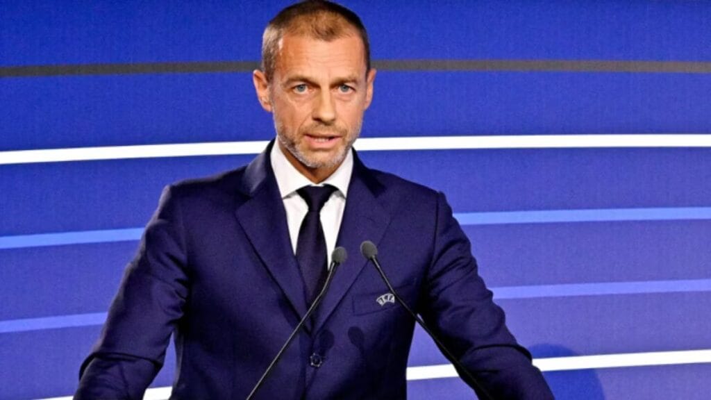 Aleksander Čeferin, presidente da Uefa, durante Congresso da entidade - Divulgação