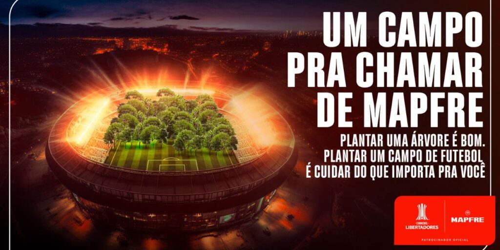 Mapfre divulga iniciativa em que plantará três árvores para cada gol marcado na Libertadores