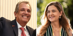 Os presidentes Bap, do Flamengo, e Leila Pereira, do Palmeiras - Gilvan de Souza / CRF e Danilo Martins Yoshioka