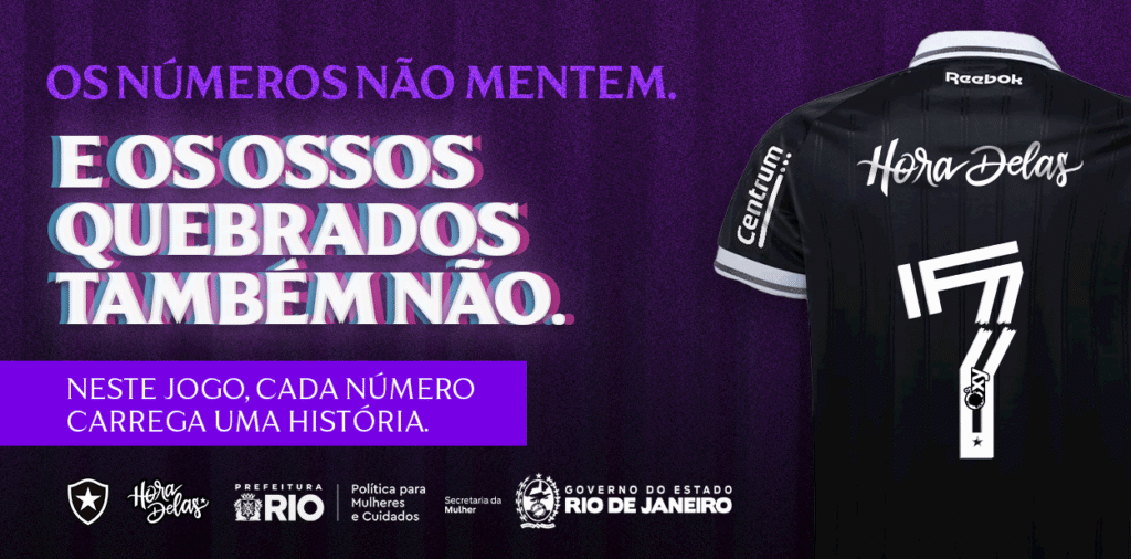 Botafogo “quebra” número na camisa em alerta sobre violência à mulher