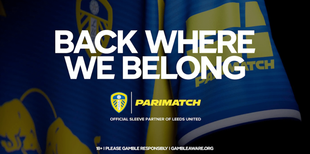 De volta à Premier League, Leeds terá Parimatch como parceira de mangas de camisa