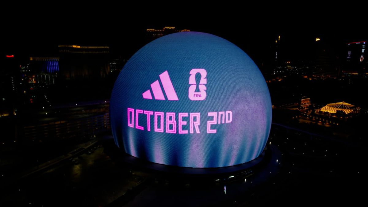 Adidas fez ação no Sphere, tradicional ponto turístico de Las Vegas - Divulgação