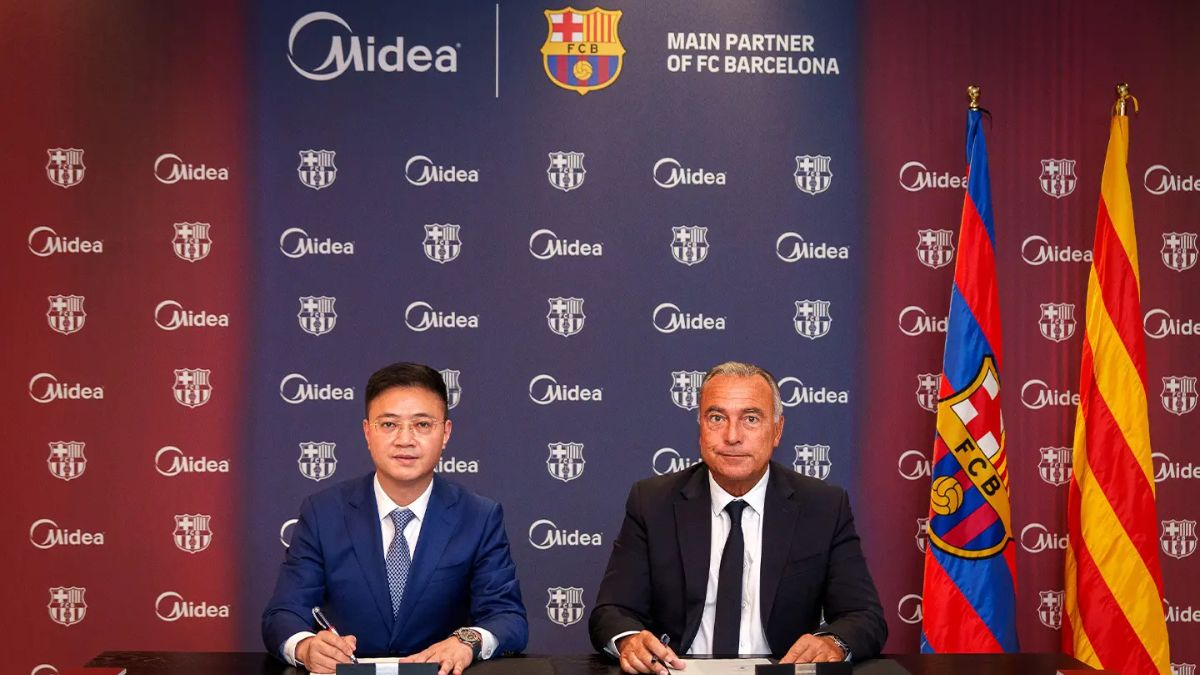 Midea assinou contrato de cinco anos com o Barcelona - Divulgação / Midea