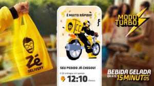 Zé Delivery Modo Turbo foi apresentado no intervalo de jogos do domingo - Divulgação
