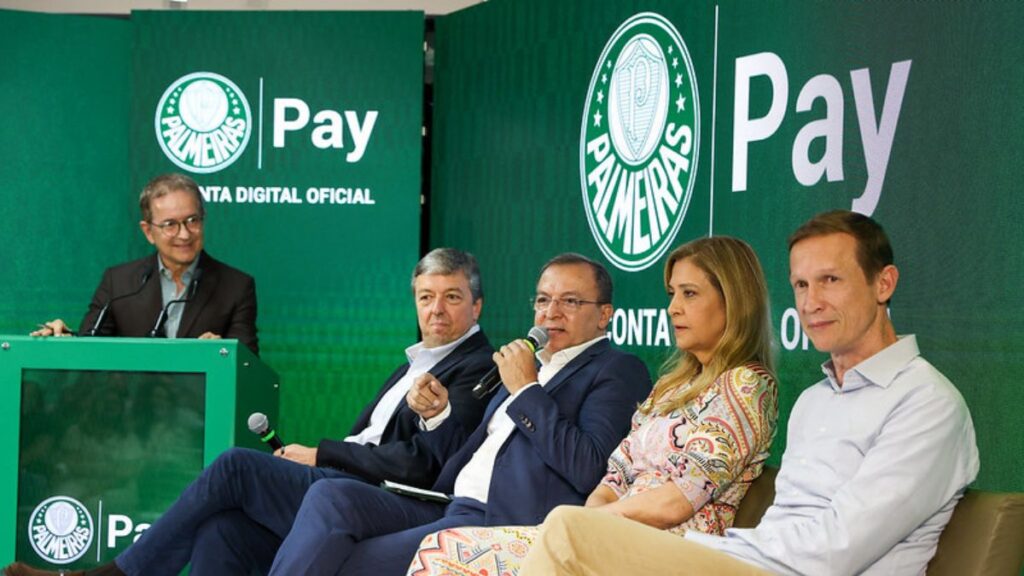 Everaldo Coelho discursa em evento de dois anos do Palmeiras Pay - Fabio Menotti/Palmeiras