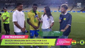 Luiz Henrique dá entrevista à GeTV após a vitória do Brasil sobre o Chile - Reproduçãio