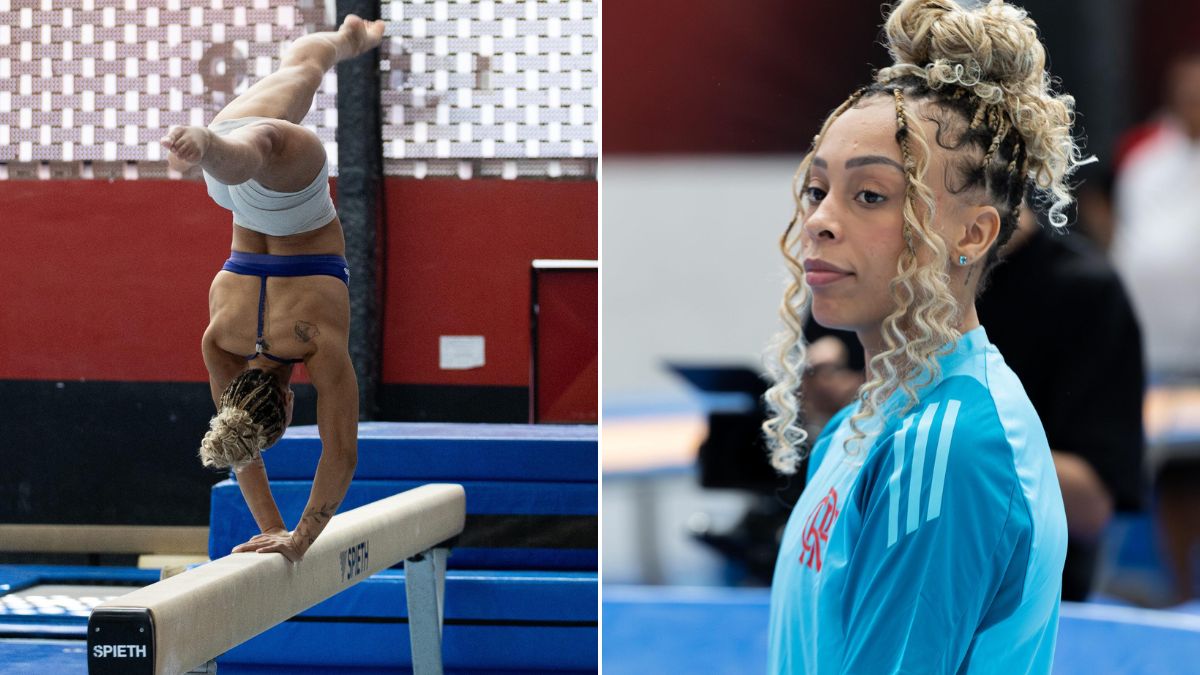 A ginasta Lorrane Oliveira, do Flamengo - Mariana Sá/Flamengo