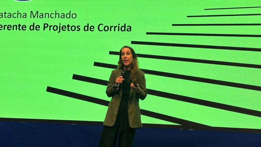 Natacha Manchado, gerente de projetos de corrida da World Athletics durante o TS Summit - Regi Andrade/Máquina do Esporte