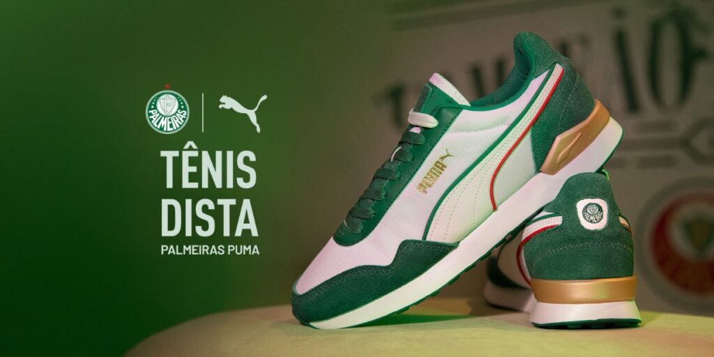 Palmeiras e Puma divulgam novo modelo de tênis casual com Abel Ferreira
