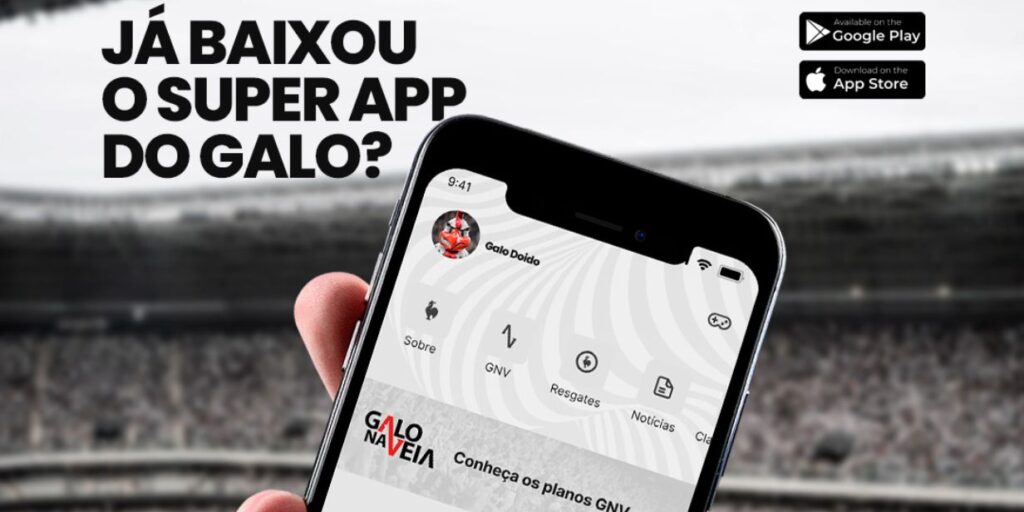 Com mais de 700 mil downloads, Super App do Galo potencializa novos negócios para Atlético-MG