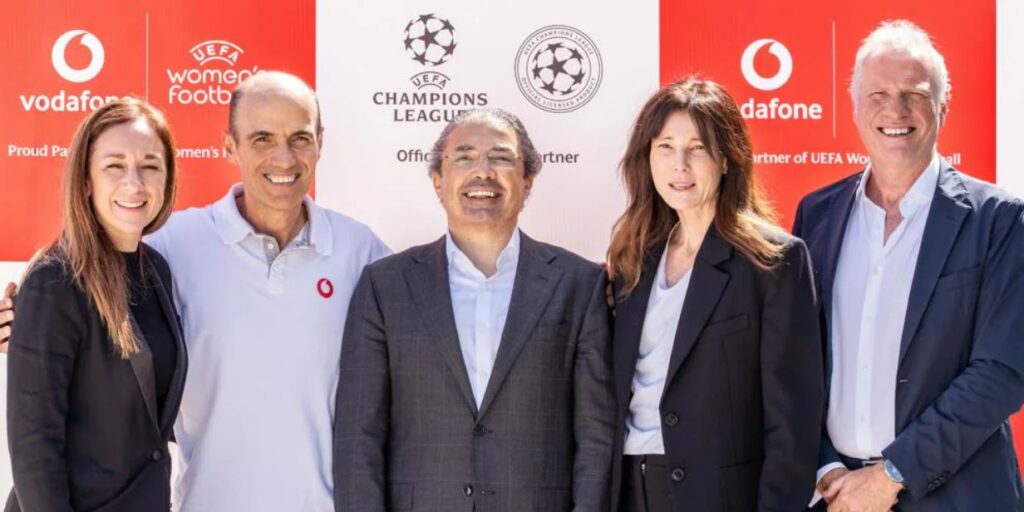 Vodafone se torna parceira do futebol feminino da Uefa e patrocinadora da Champions League