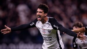 Gustavo Henrique comemora o gol de empate do Corinthians no clássico com o Palmeiras - Rodrigo Coca/Agência Corinthians