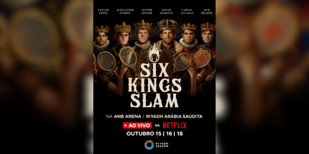 Com Sinner, Alcaraz e Djokovic em quadra, Netflix exibirá Six Kings Slam com exclusividade