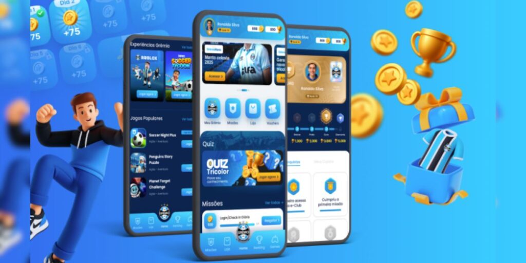 Grêmio evolui aplicativo próprio com área gamificada e Webcontinental entra como parceira