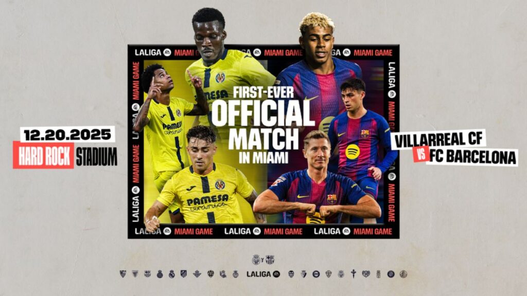 LaLiga confirma partida entre Villarreal e Barcelona em Miami