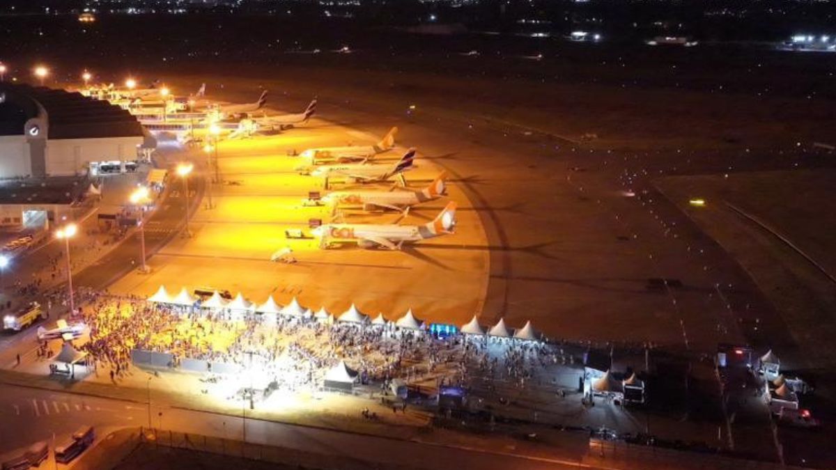 Circuito em Goiânia armado bem ao lado dos aviões estacionados - Divulgação