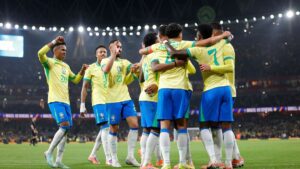Jogadores comemoram o segundo gol do Brasil contra Senegal - Rafael Ribeiro / CBF