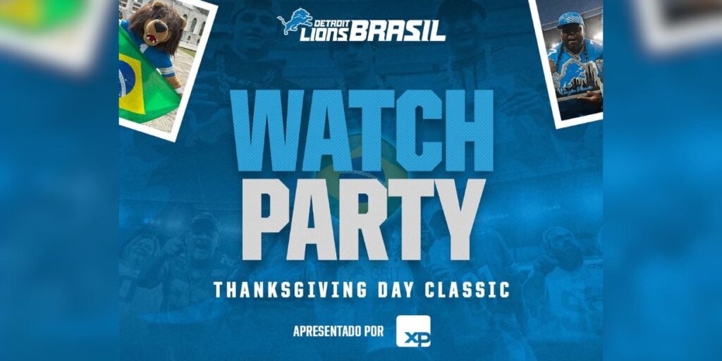 Detroit Lions terá primeiro evento oficial no Brasil com watch party em São Paulo