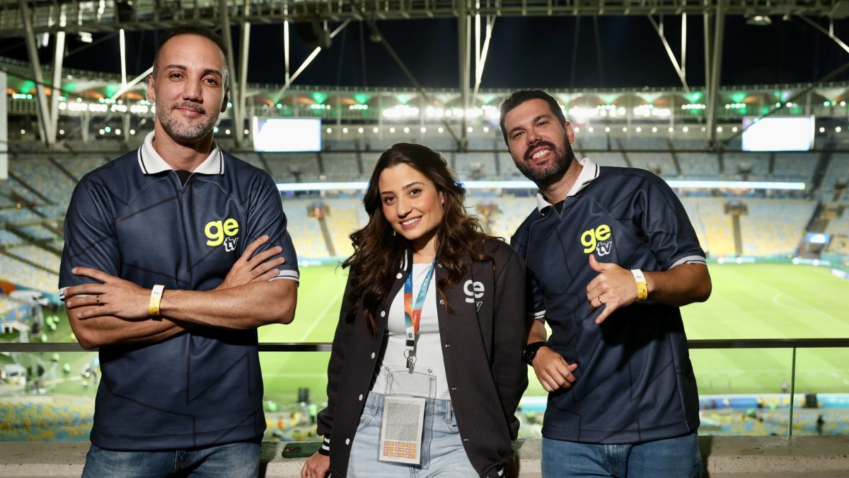 Jorge Iggor, Luana Maluf e Bruno Formiga, da GeTV - João Cotta/Globo