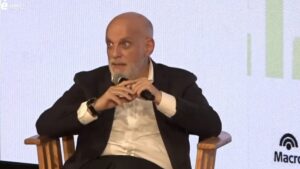 Javier Tebas, durante participação no Olé Sports Summit, na Argentina - Reprodução