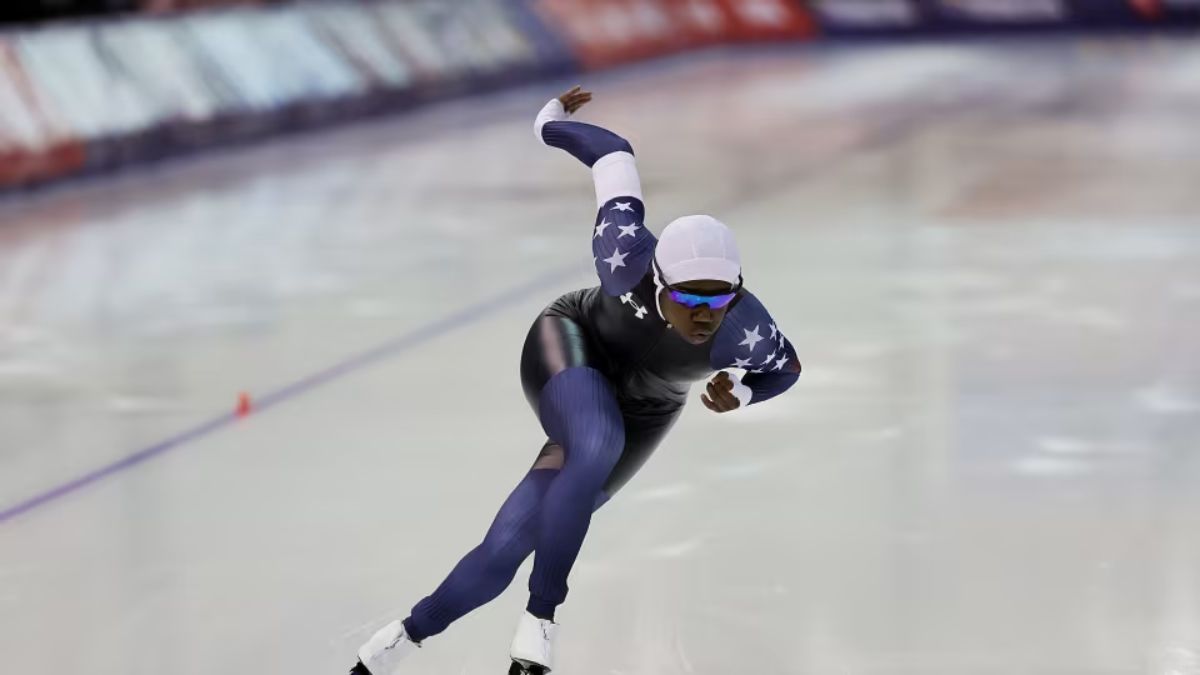 Atleta disputa prova de patinação de velocidade - Stacy Revere/Getty Images/COI
