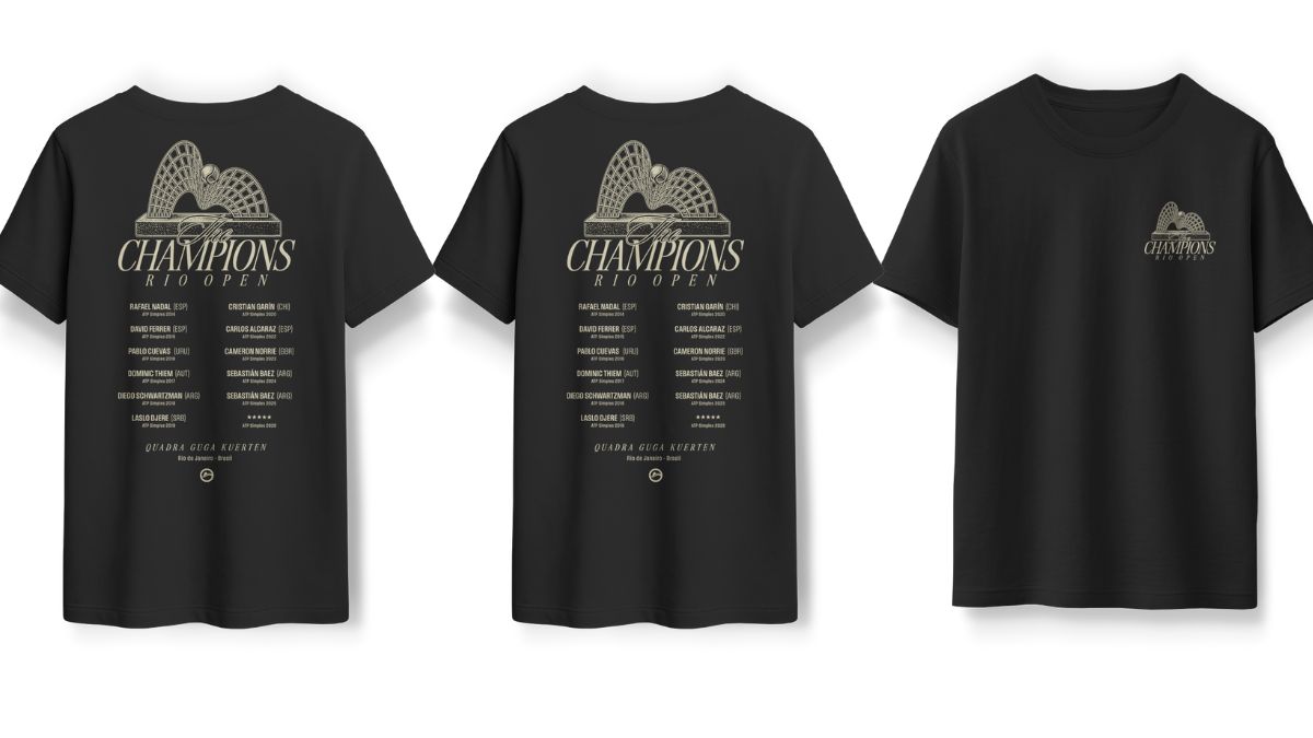 Camisas da coleção 2026 do Rio Open - Divulgação