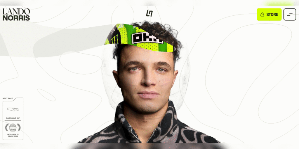 Design como performance: O site que traduz a identidade de Lando Norris