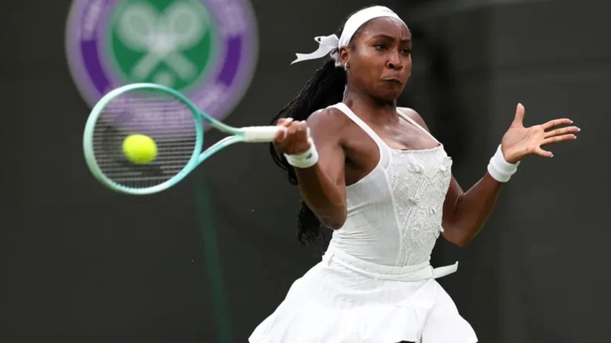 A tenista Coco Gauff durante a disputa do Torneio de Wimbledon - Clive Brunskill/Getty Images/WTA
