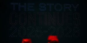 Show de drones em Doha anunciou renovação de patrocínio da Visit Qatar com PSG - Divulgação