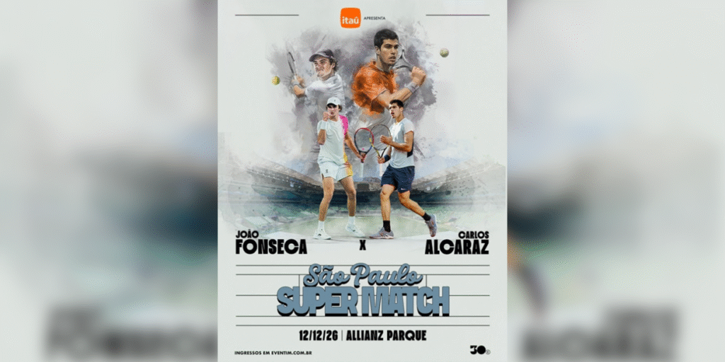Itaú “banca” novo evento, e Allianz Parque receberá João Fonseca x Carlos Alcaraz em 2026