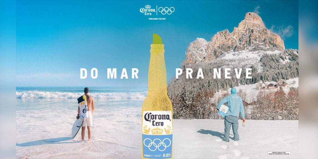 Corona Cero é patrocinadora dos Jogos de Inverno de Milão-Cortina - Divulgação