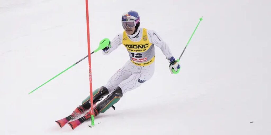 Lucas Pinheiro Braathen disputa prova de esqui alpino - Rafael Bello/COB