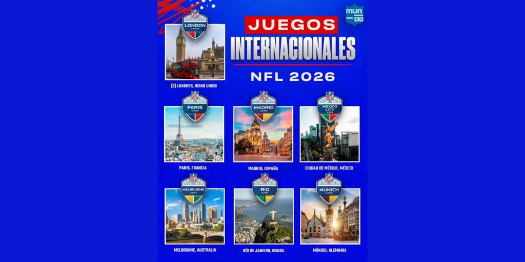 NFL estreará em Paris e Melbourne, além de voltar ao México para temporada com 9 jogos internacionais em 2026