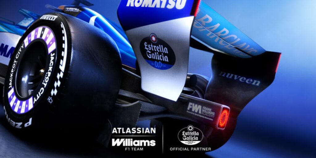 Williams anuncia parceria com Estrella Galicia 0,0 para temporada 2026 da Fórmula 1