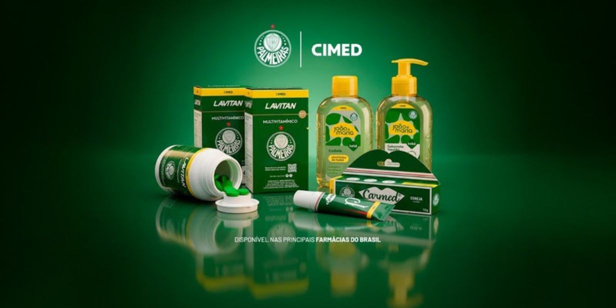 Cimed lançou linha de produtos licenciados com o Palmeiras - Divulgação