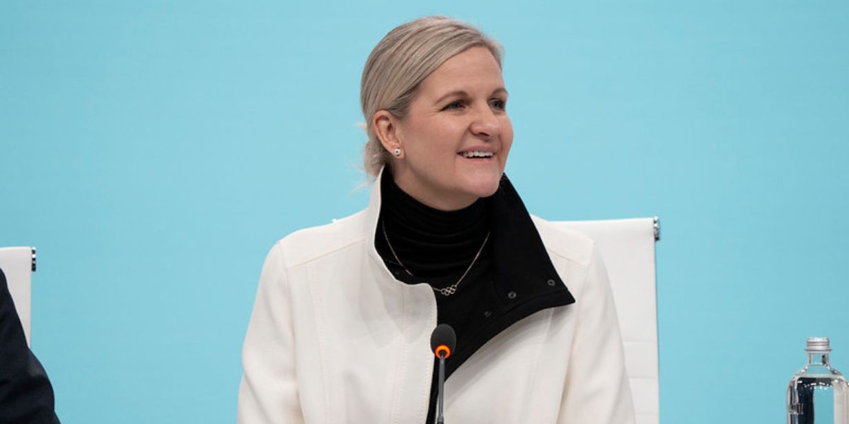 Kirsty Coventry, presidente do COI, durante reunião da entidade - Quinton Meyer/COI