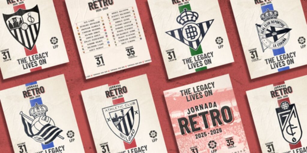 LaLiga faz ação com times da 1ª e 2ª divisão e terá rodada retrô em abril