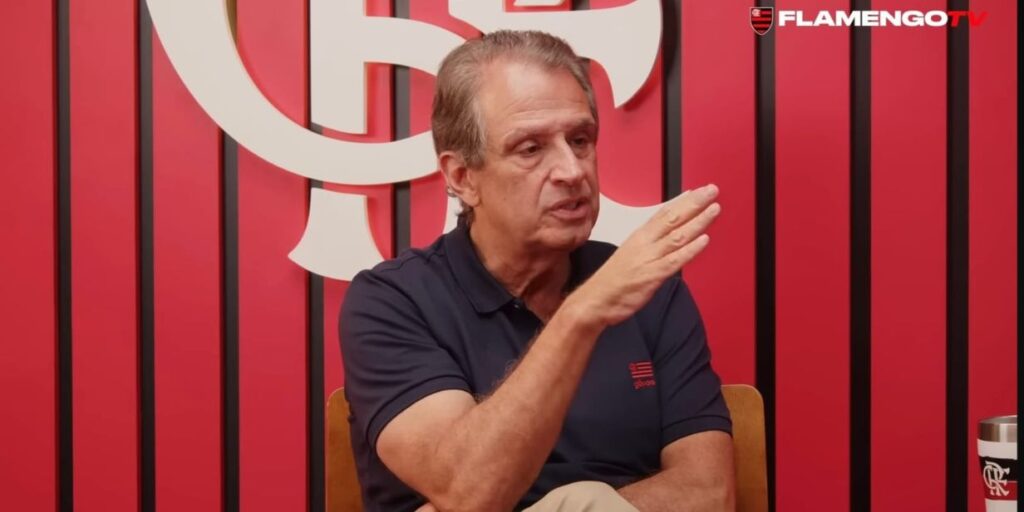 Luiz Eduardo Baptista, o Bap, presidente do Flamengo, em entrevista ao Mengocast - Reprodução / YouTube