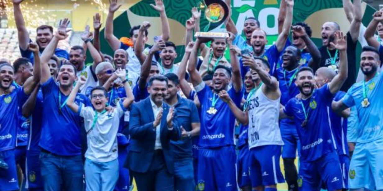 Nacional comemora o título do 2º turno do Campeonato Amazonense - Mateus Moreira/FAF