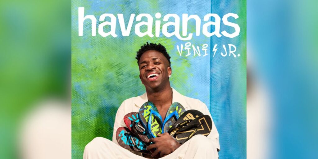 Às vésperas da Copa do Mundo de 2026, Havaianas anuncia Vini Jr. como embaixador global