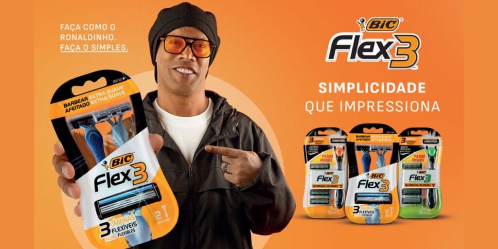 Ronaldinho Gaúcho vira embaixador da Bic para divulgação de linha de barbeador