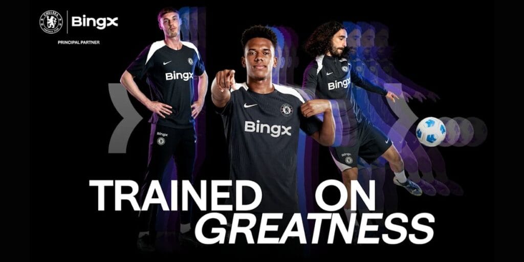 Chelsea prorroga patrocínio com corretora de criptomoedas BingX para temporada 2026/2027