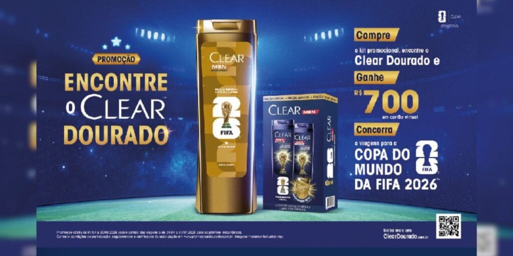 Clear promove “caça ao tesouro” com embalagens e sorteia viagens para Copa do Mundo de 2026