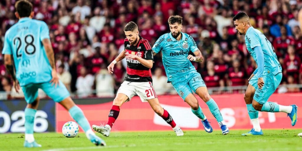 Globo obtém 22 pontos com vitória de virada de Flamengo sobre Santos no Brasileirão