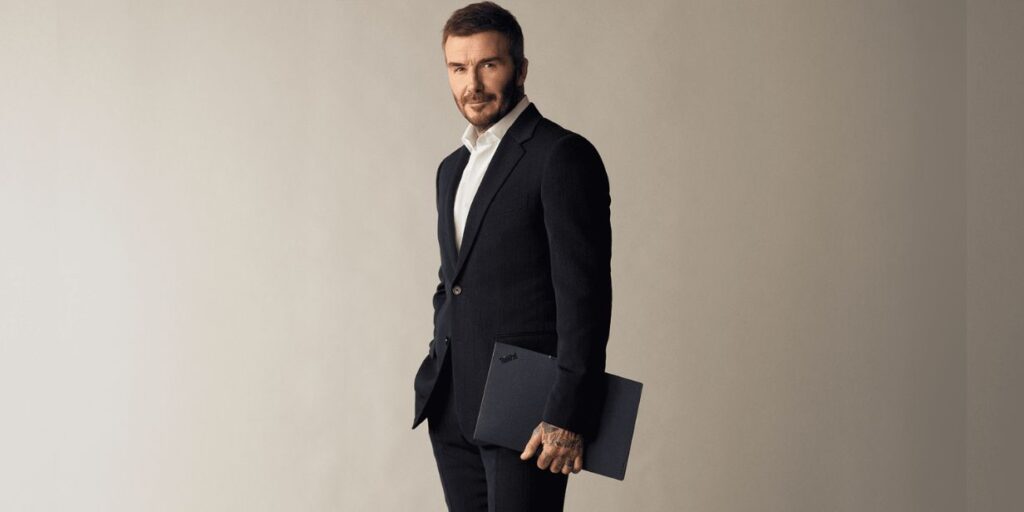 Lenovo fecha parceria global com David Beckham com foco em inteligência artificial