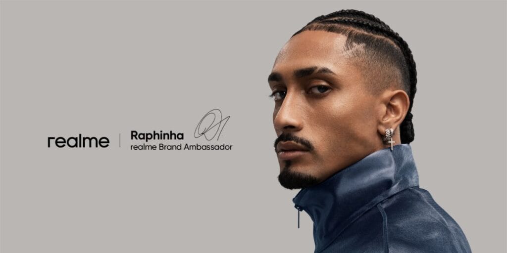 Raphinha se torna embaixador global da Realme em maior passo da marca no futebol