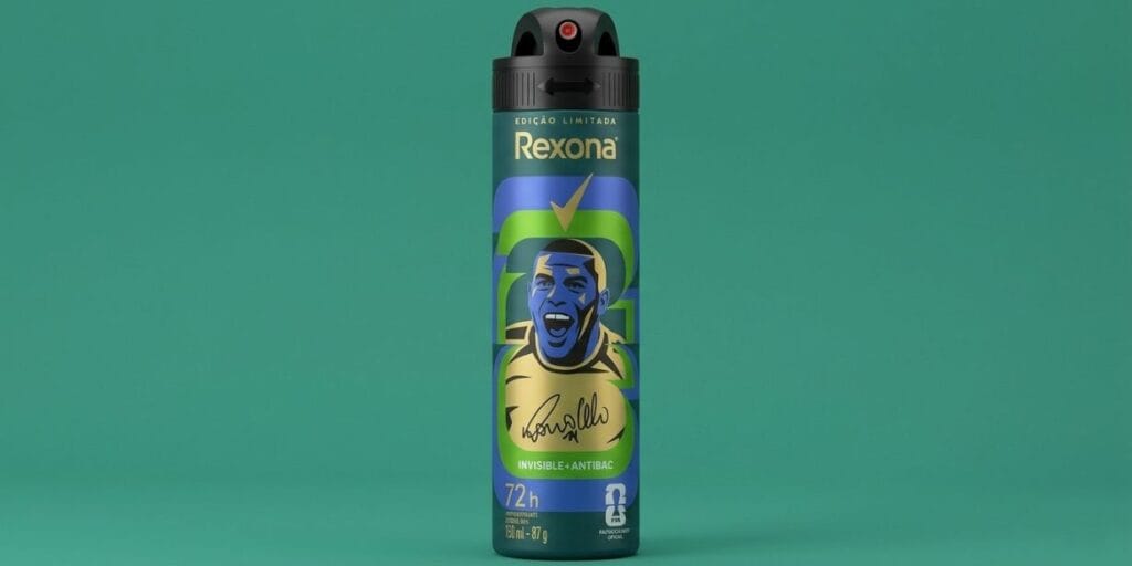 Rexona lança latas colecionáveis da Copa do Mundo 2026 com Ronaldo Fenômeno e Vini Jr.