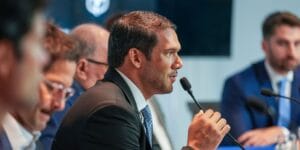 Samir Xaud, presidente da CBF, durante assembleia da entidade - Nelson Terme / CBF